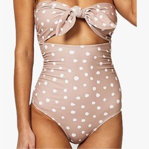 Chic Polka Dot One-Piece Swimsuit